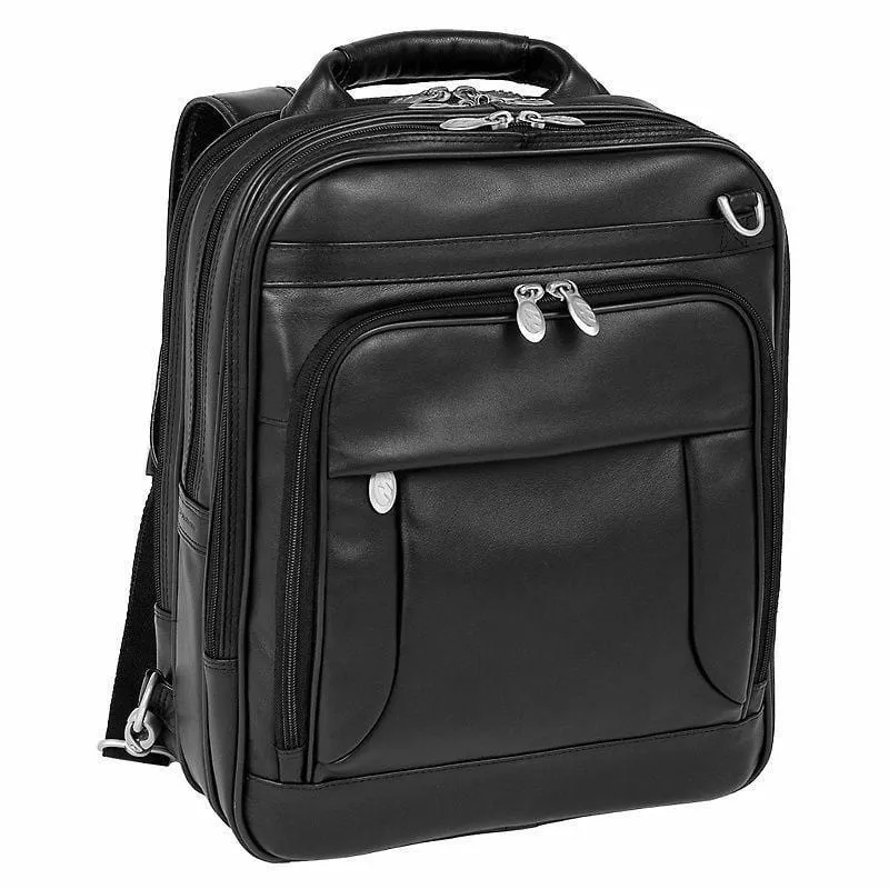 McKlein USA Lincoln Park 15.6" Leather Three-Way Backpack Laptop Briefcase