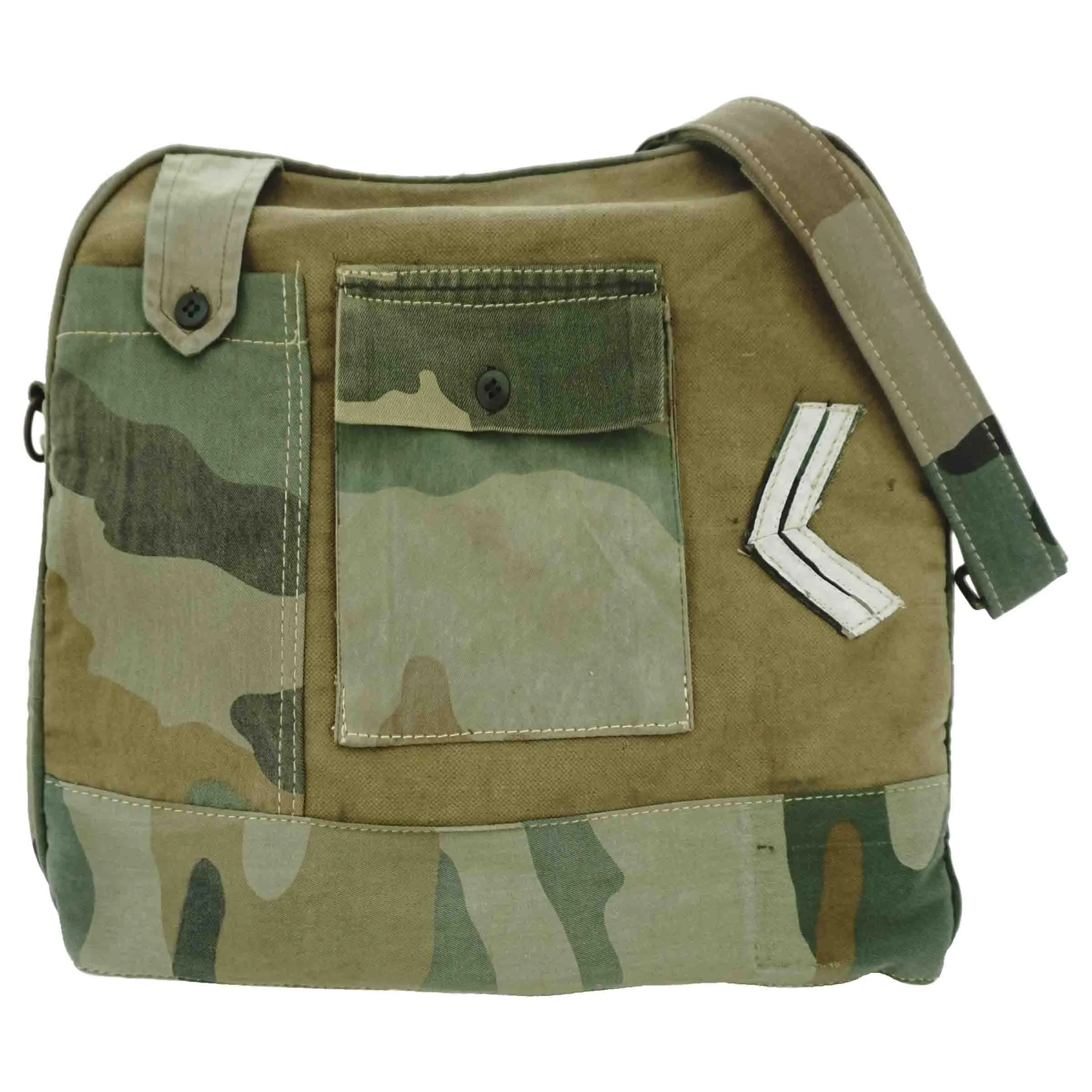 Messenger Bag | Recycled Camo & Military Tent