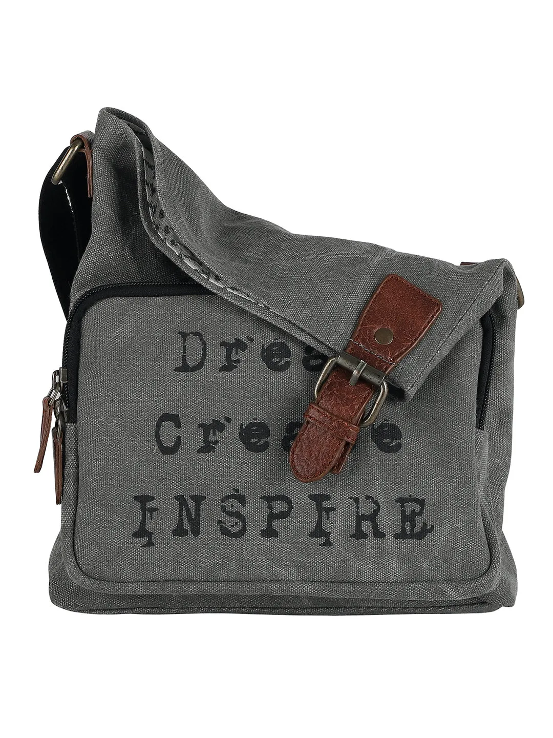 Mona B Upcycled Canvas Messenger Crossbody Bag with Stylish Design for Men and Women: Dream