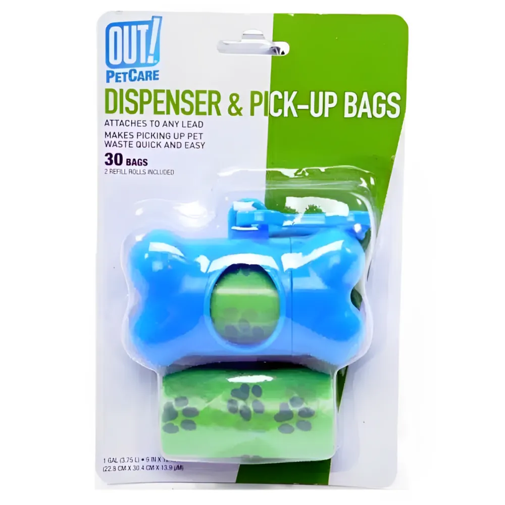 OUT! Bone Dispenser & Waste Pick Up Bags (Green)