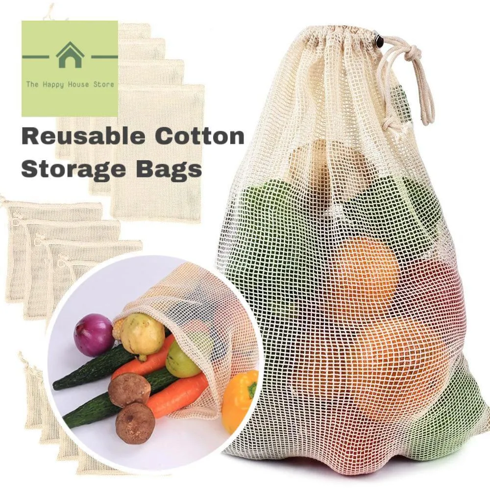 Reusable Cotton Mesh Vegetable bag