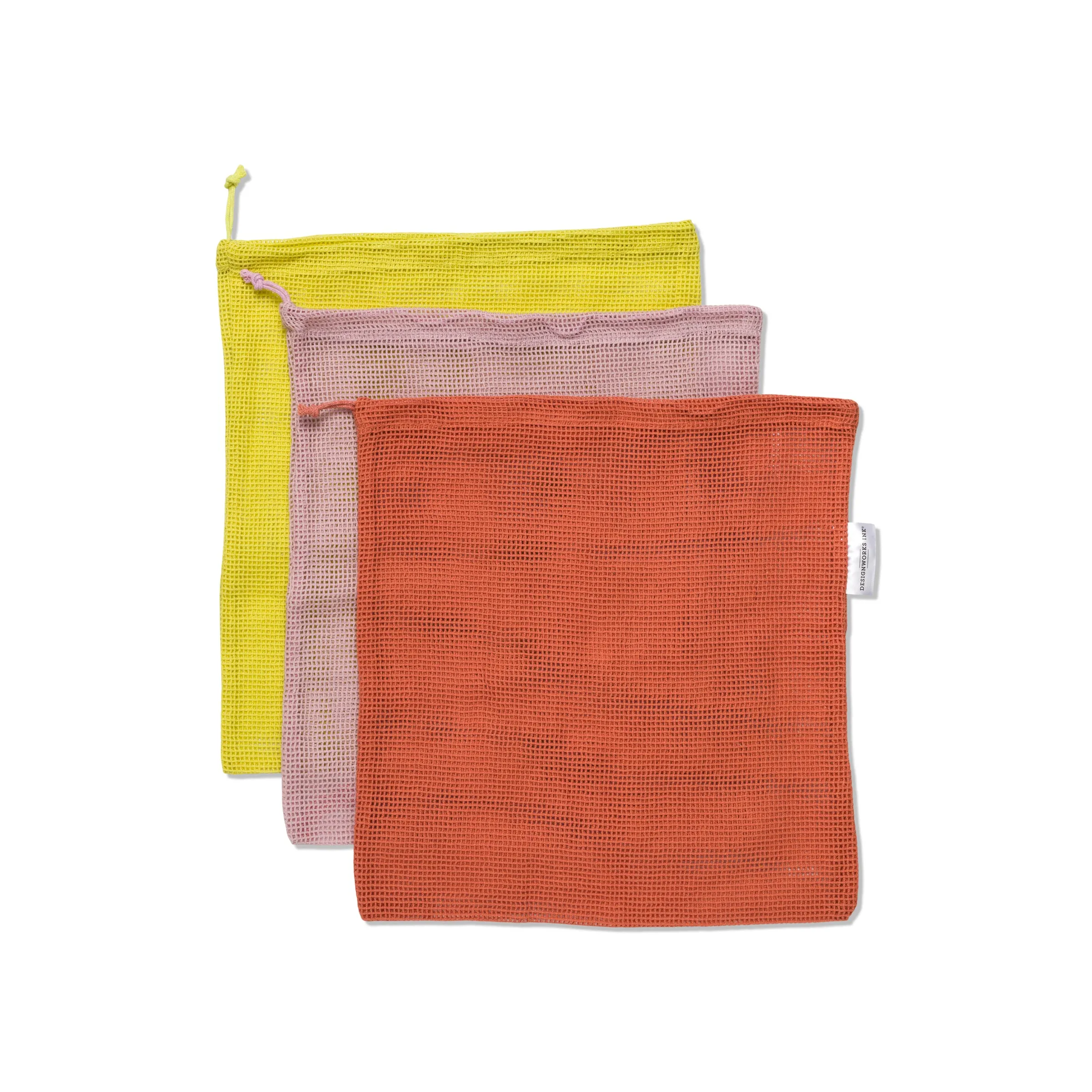 Reusable Produce Bags - Ochre, Pink, & Rose