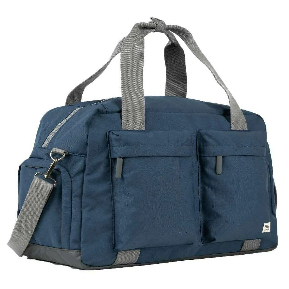 Roka Gatwick Large Recycled Canvas Duffle Bag - Deep Blue