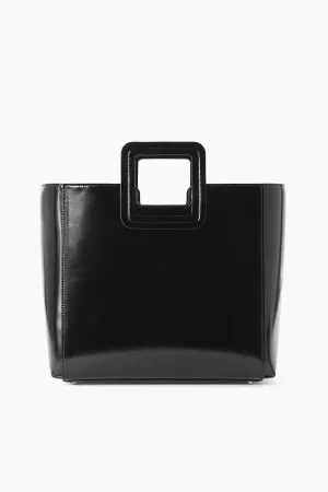 SHIRLEY LEATHER BAG | BLACK POLISHED