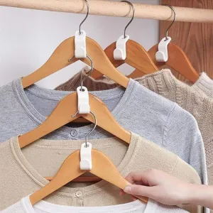 Space-Saving Clothes Hanger Connector Hooks