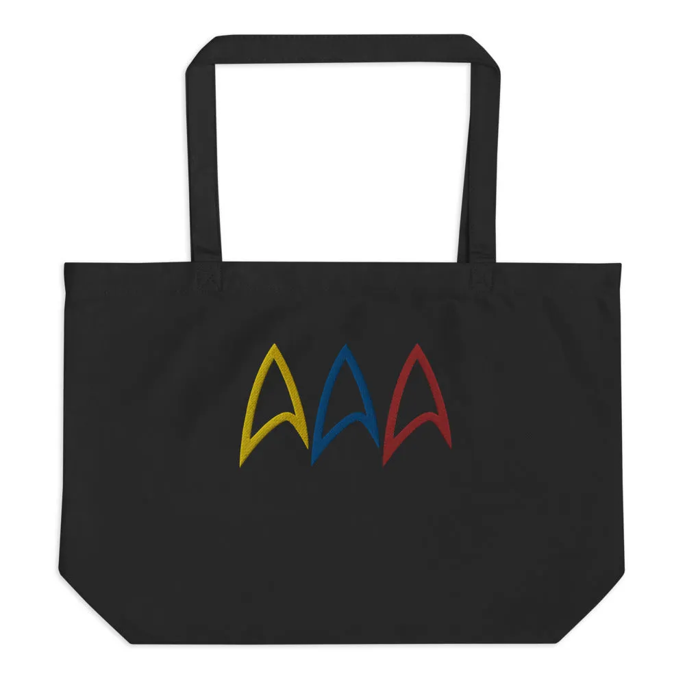 Star Trek Live Long Prosper Delta Embroidered Eco Tote Bag