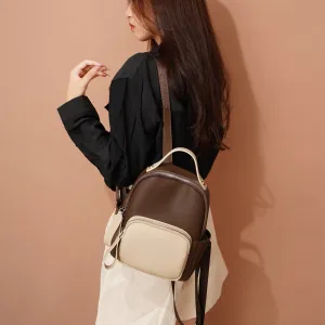 Stylish Minimalist Soft Leather Casual Backpack