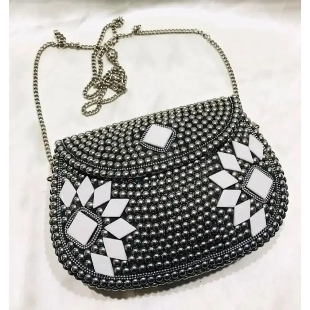 Stylish Silver Metal Sling Bags For Women