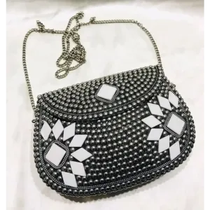 Stylish Silver Metal Sling Bags For Women