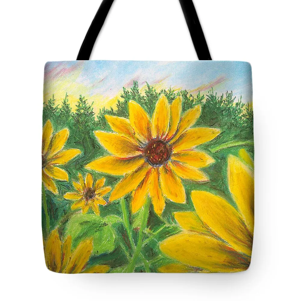 Sunflower on Rainbows - Tote Bag