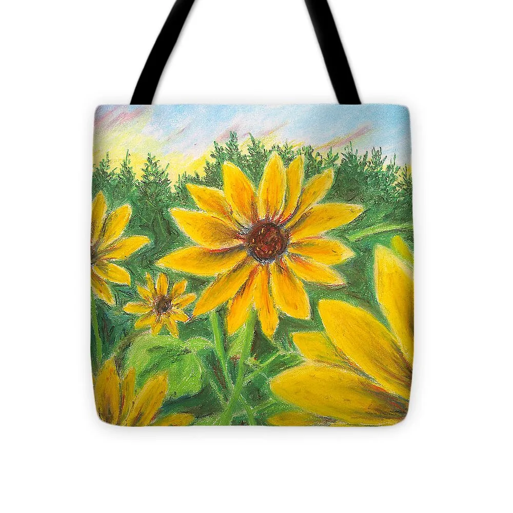 Sunflower on Rainbows - Tote Bag