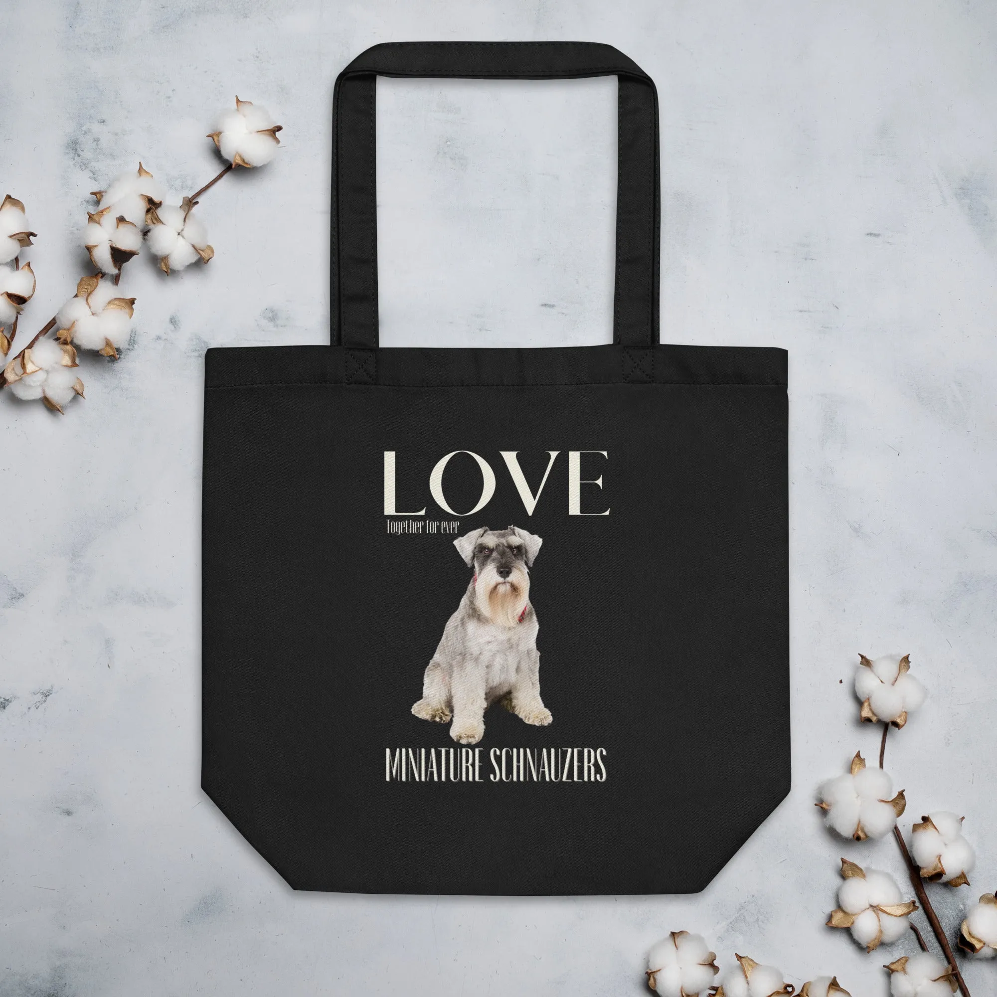 Sustainable Tote Bag, Miniature Schnauzer Lovers