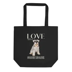 Sustainable Tote Bag, Miniature Schnauzer Lovers