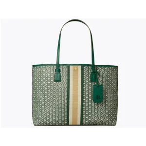 Tory Burch Gemini Link Canvas Tote Malchite link -TB53303