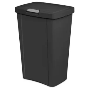 Touch Top Kitchen Wastebasket –  Black – 13-Gal.