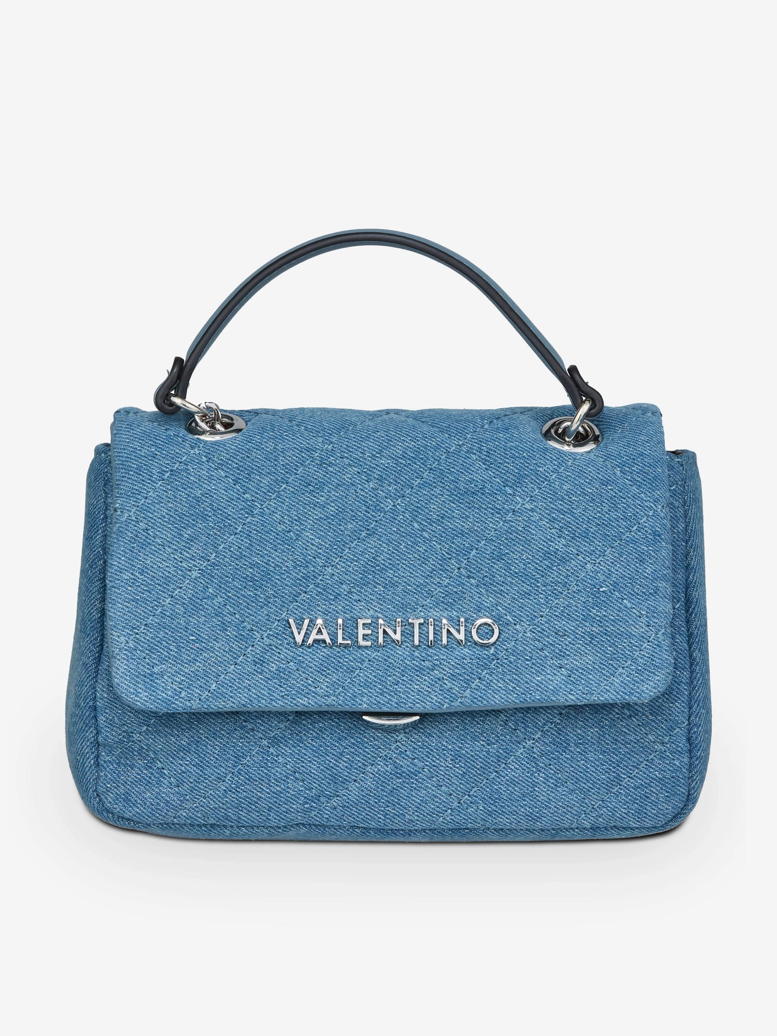 Valentino Girls Ocarina Denim Crossbody Bag in Blue (13.5cm)