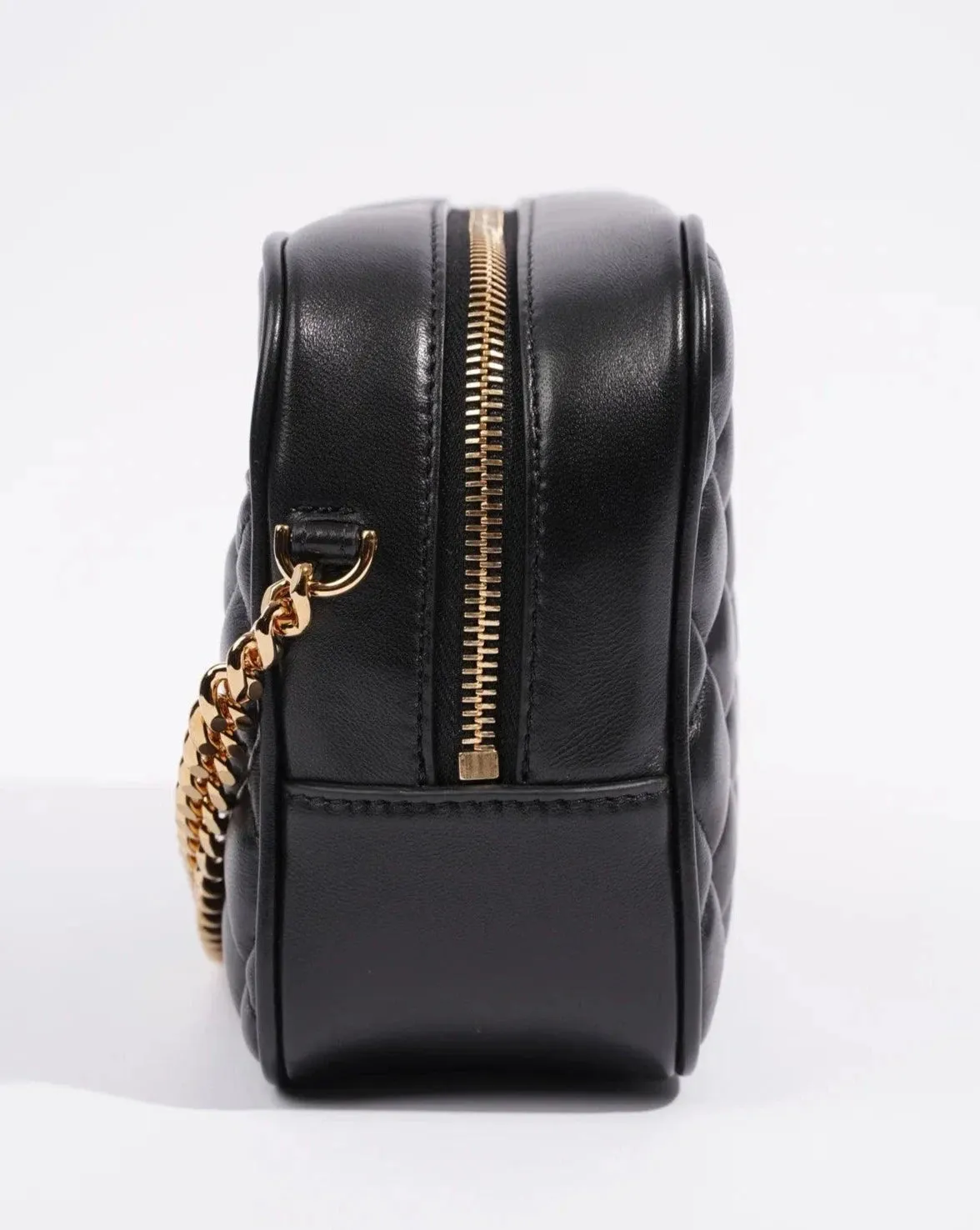 Versace Quilted Medusa Medium Icon Crossbody Bag Black