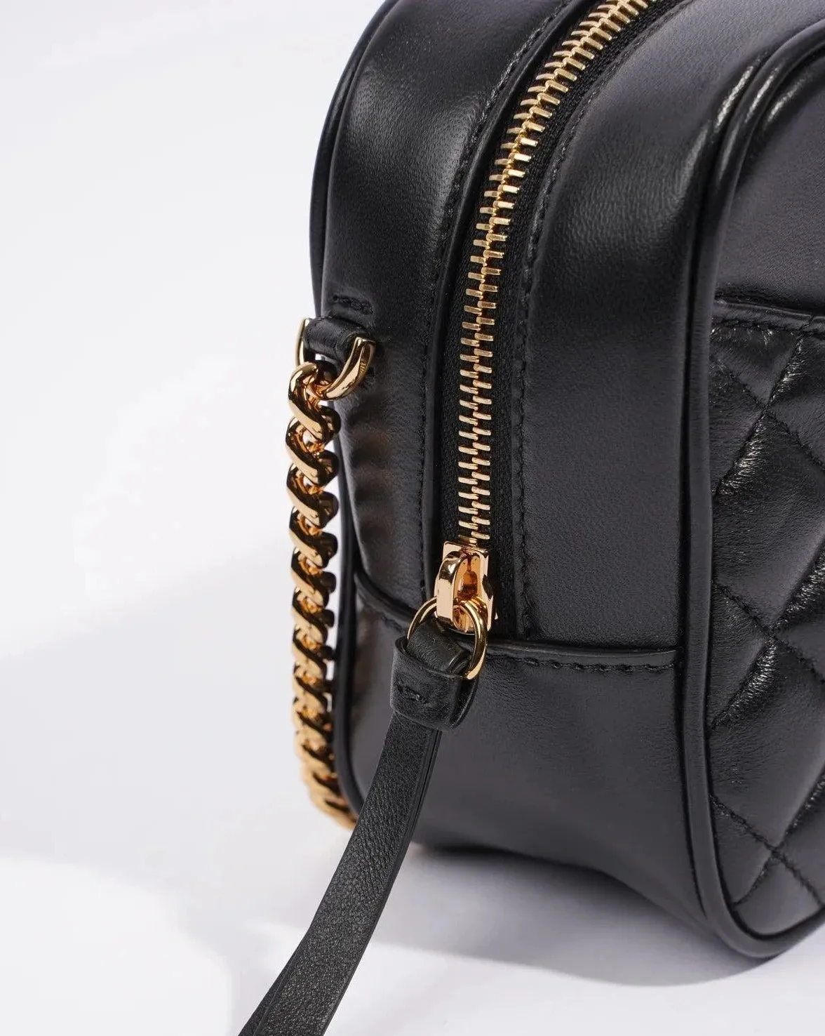 Versace Quilted Medusa Medium Icon Crossbody Bag Black