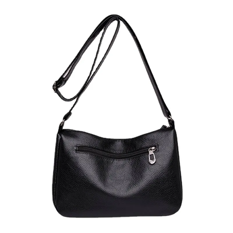 Women Large Capacity Crossbody Bag Multi-pocket Wear-resistant Retro Shoulder Bag