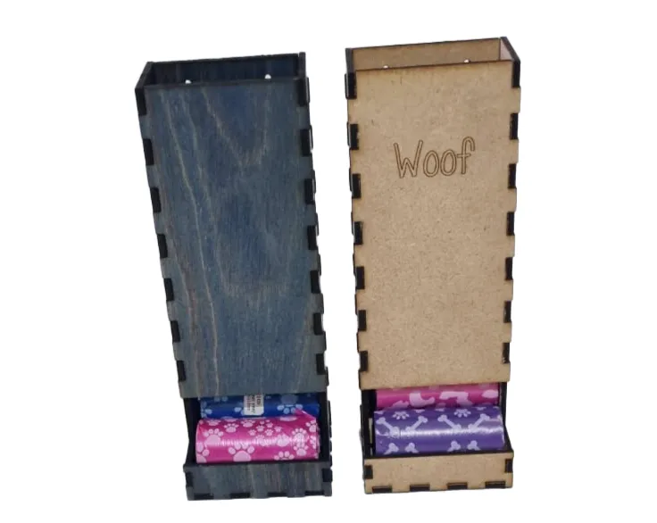 Wooden Dog Poo Bags Holder