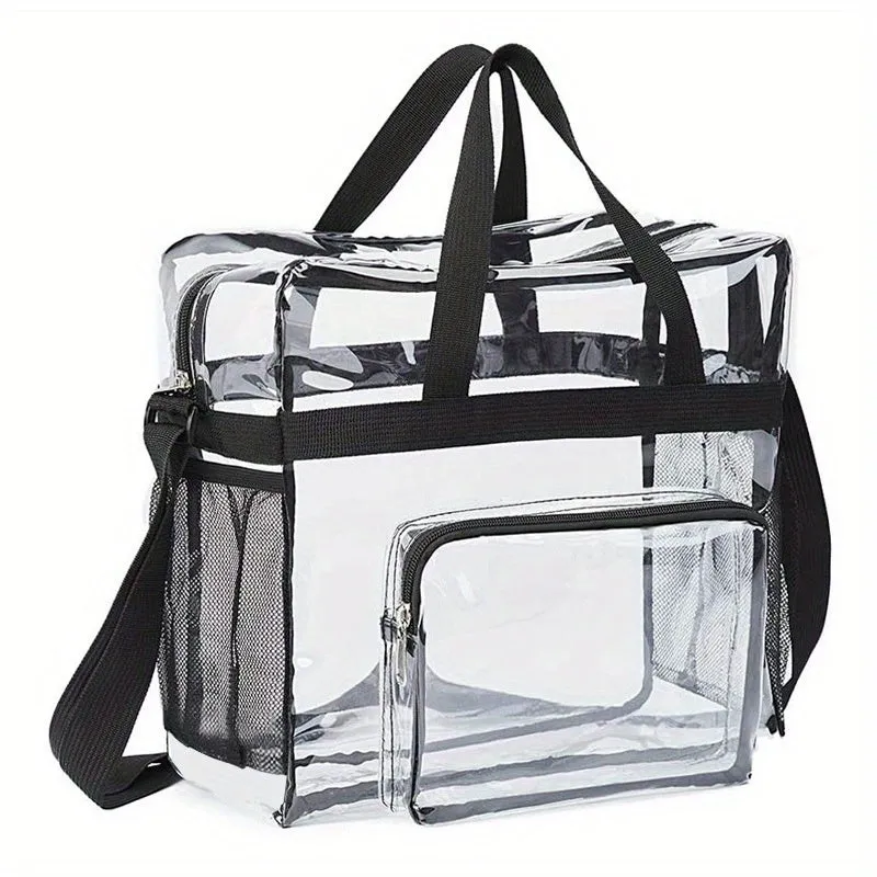 Work and Sports Clear Tote Bag for Ultimate Visibility