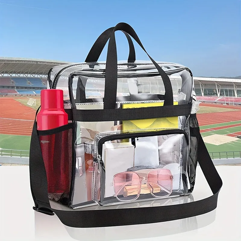 Work and Sports Clear Tote Bag for Ultimate Visibility